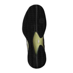 Outsole of Nox Nerbo Caluxnerblsl black shoe with herringbone tread pattern for optimal grip and performance on padel courts.