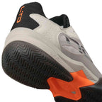 Close-up of heel and sole of Nox AT10 Limited Edition Calat10ltdd Beige highlighting shock-absorbing midsole and reinforced heel support.